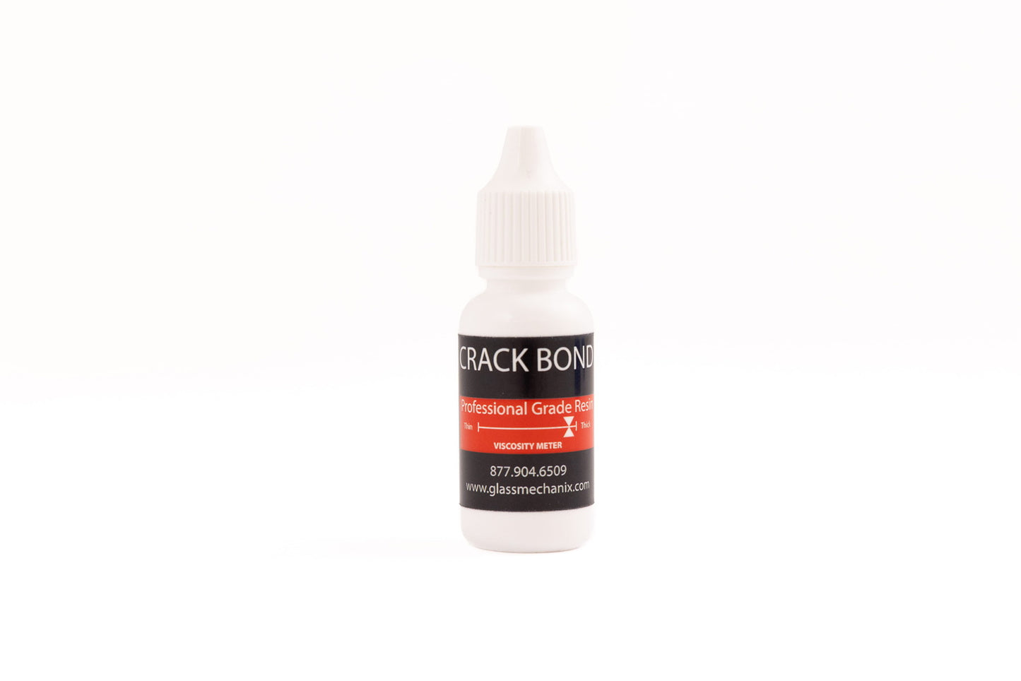 Glass Mechanix Crack Bond professional grade windshield repair resin bottle