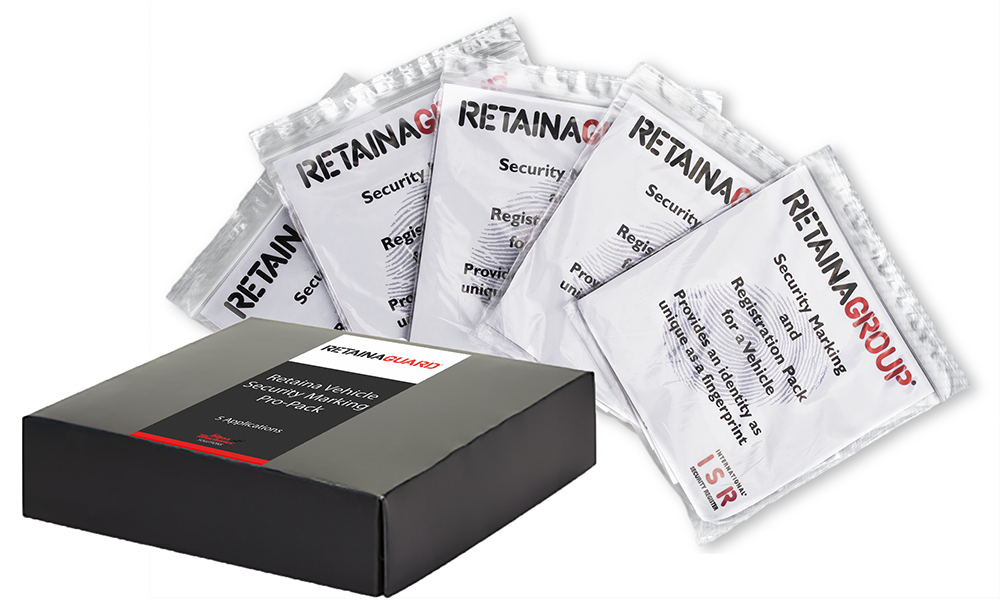 RetainaGuard Vehicle Security Marking Pro-Pack (5 Applications)