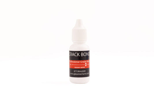 Glass Mechanix Crack Bond professional grade windshield repair resin bottle
