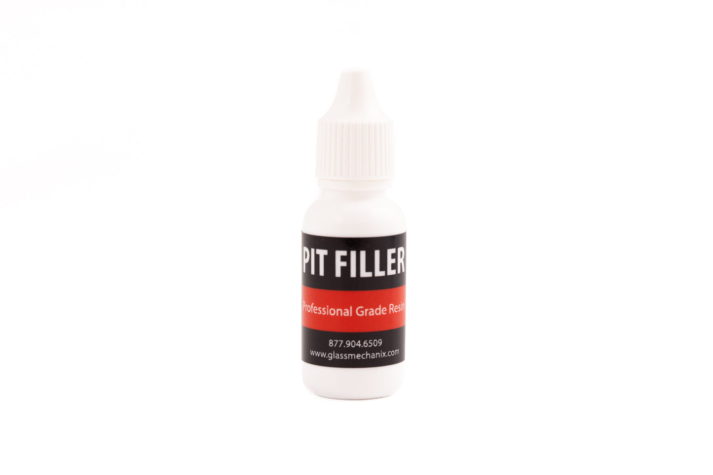 Glass Mechanix Pit Filler professional grade windshield repair resin bottle
