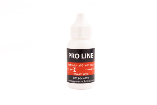 Glass Mechanix Pro Line professional grade windshield repair resin bottle