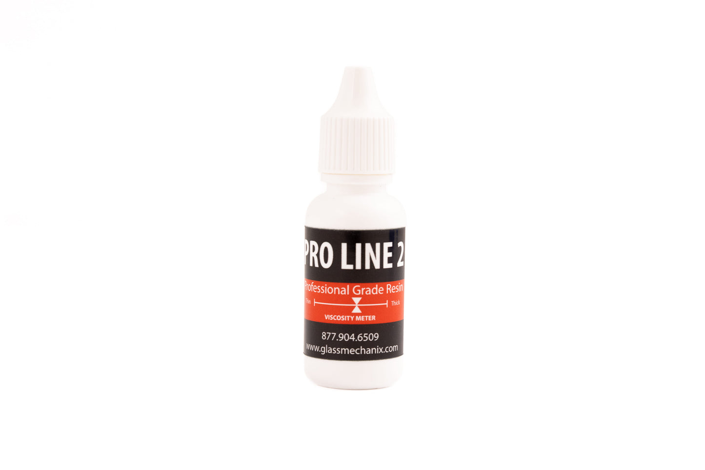 Glass Mechanix Pro Line II professional grade windshield repair resin bottle
