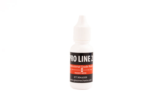 Glass Mechanix Pro Line II professional grade windshield repair resin bottle
