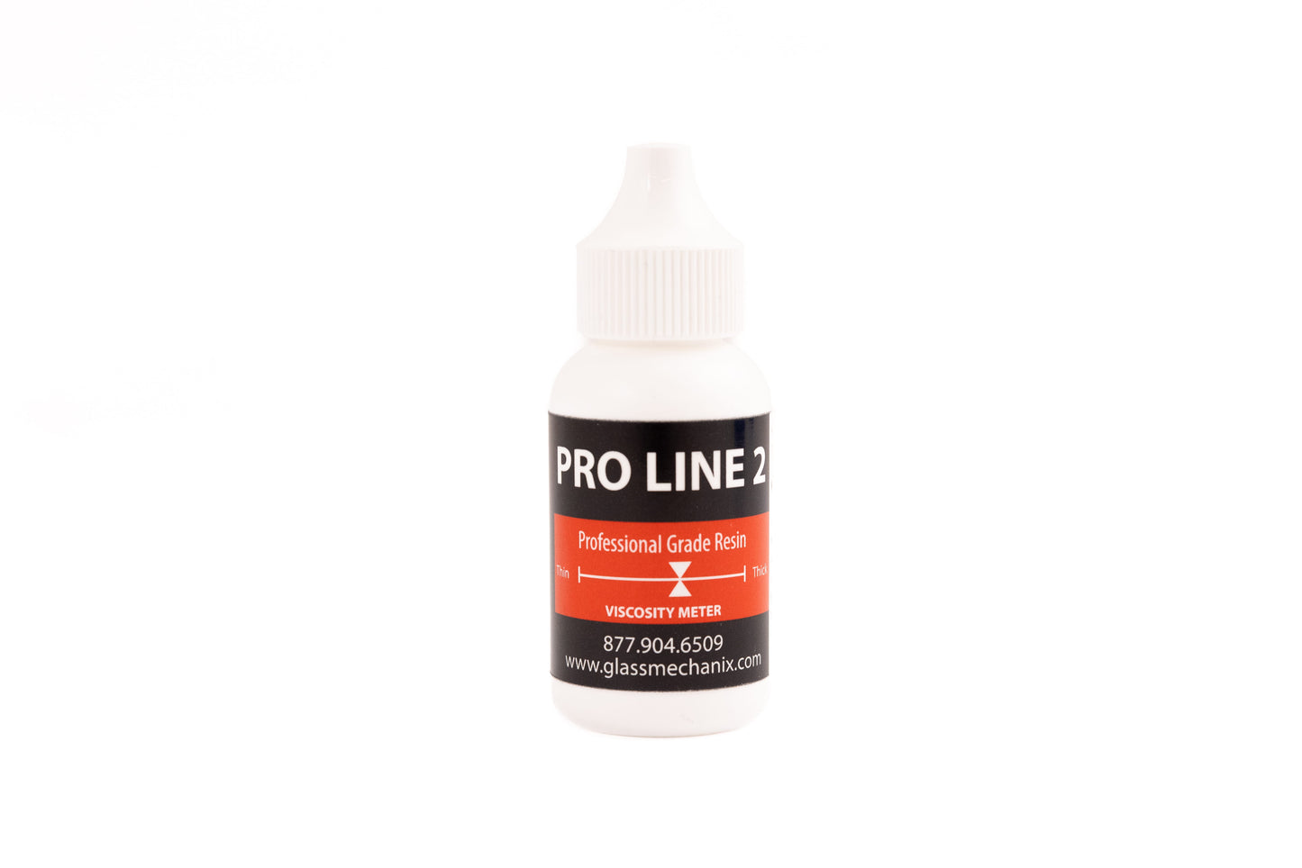 Glass Mechanix Pro Line II professional grade windshield repair resin bottle
