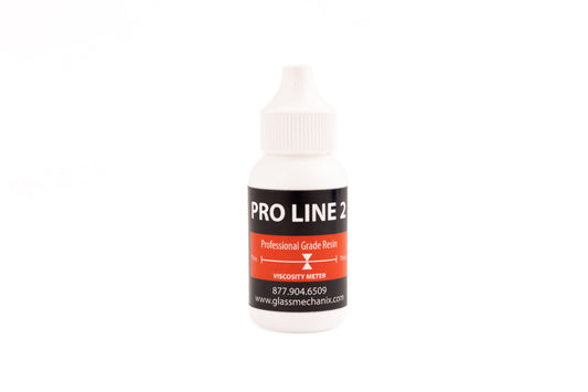 Glass Mechanix Pro Line II professional grade windshield repair resin bottle
