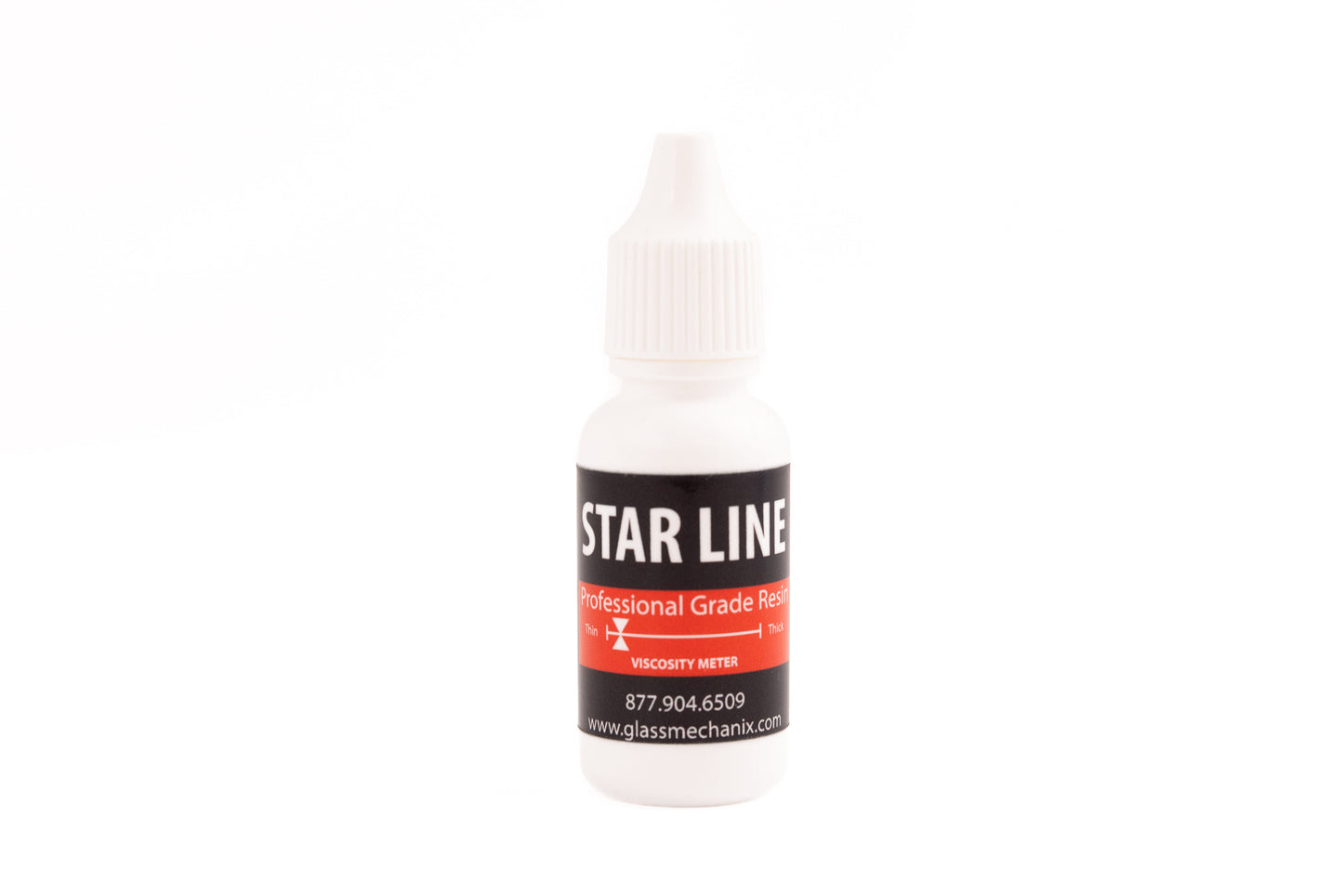 Glass Mechanix Star Line professional grade windshield repair resin bottle