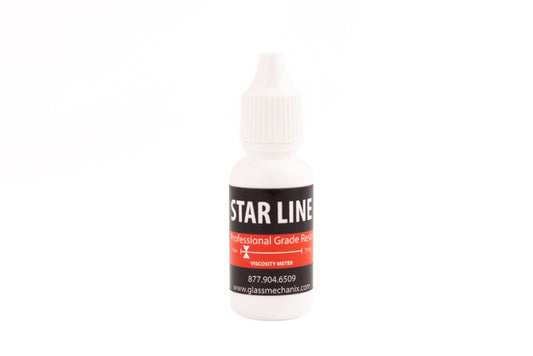Glass Mechanix Star Line professional grade windshield repair resin bottle