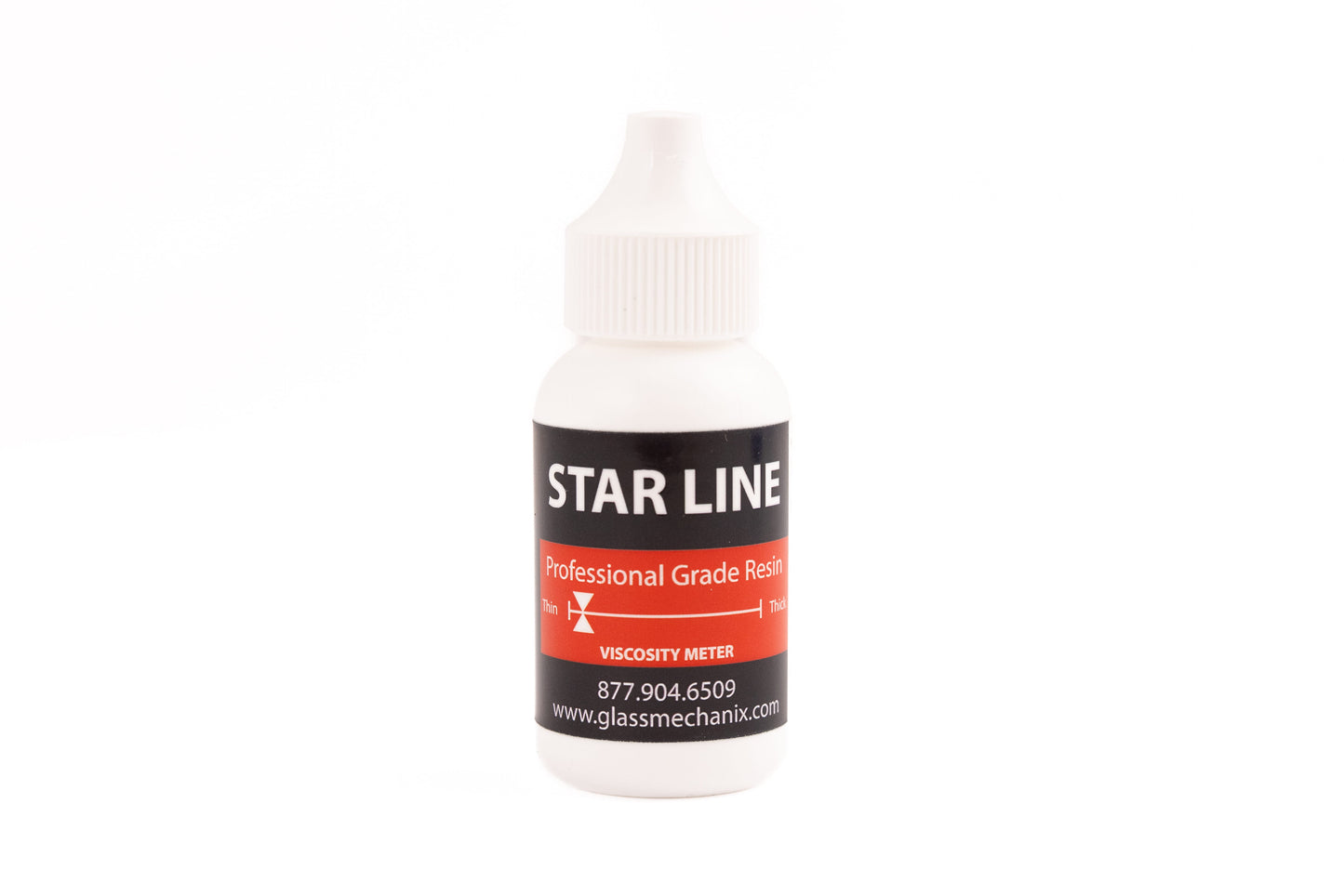 Glass Mechanix Star Line professional grade windshield repair resin bottle