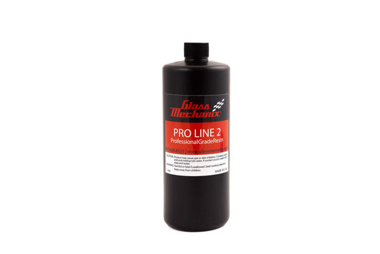 Glass Mechanix Pro Line 2 1-liter professional grade windshield repair resin bottle