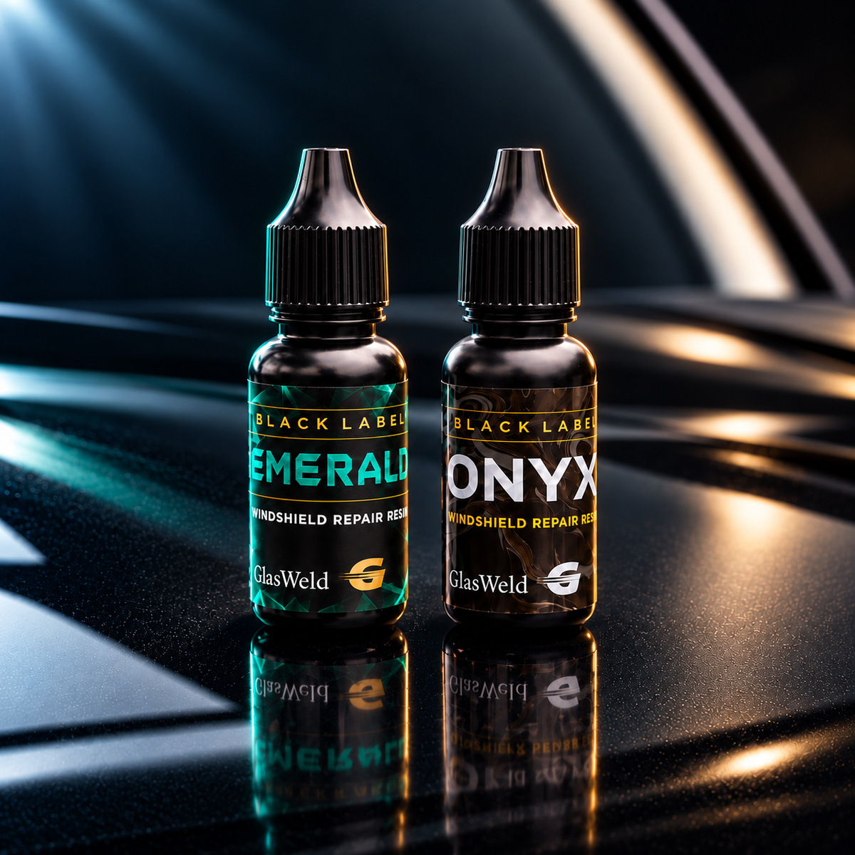 Glass Mechanix Premium Black Label Resins — ONYX | EMERALD
